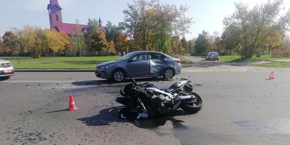 В Могилеве в ДТП пострадал мотоциклист