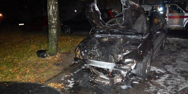 В Могилеве горел автомобиль