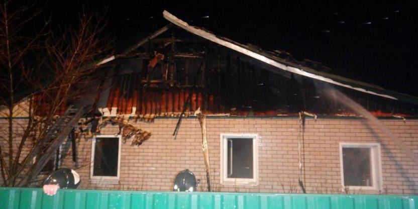 Частный дом горел на переулке Лизы Чайкиной в Могилеве
