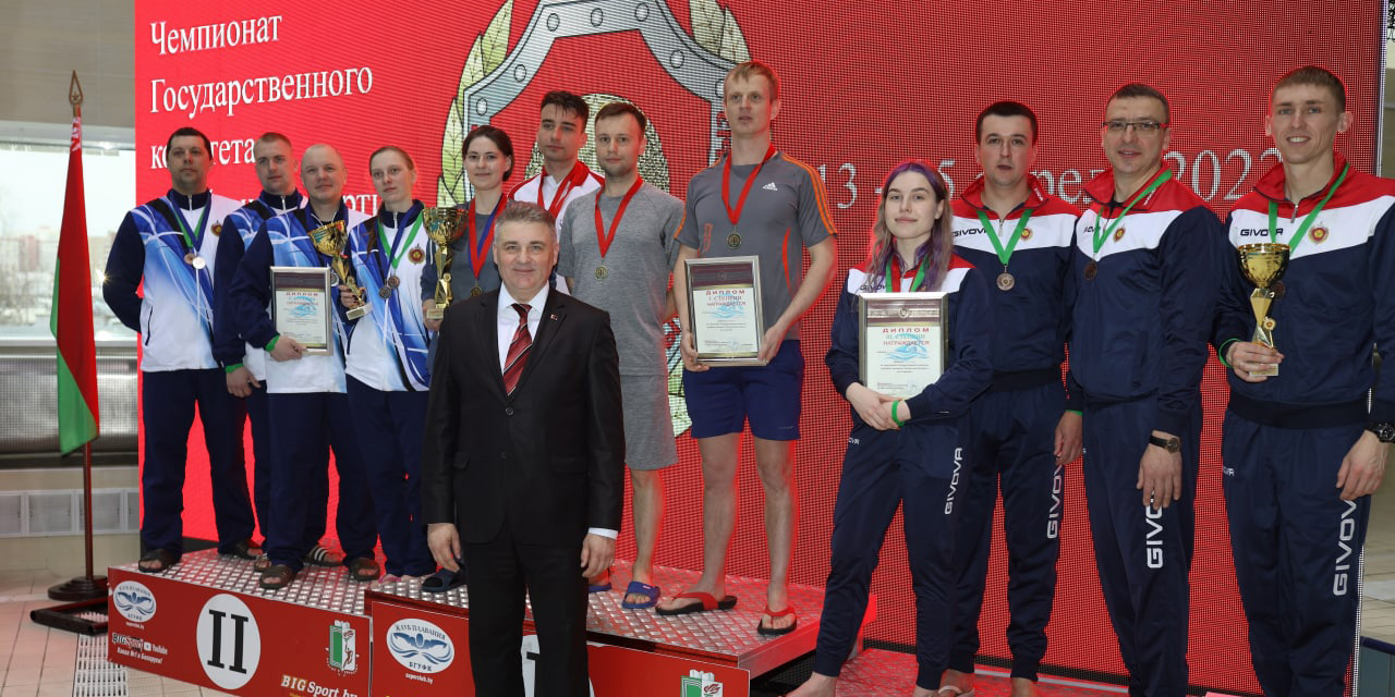 Команда УГКСЭ по Могилевской области заняла 3-е место в ведомственном чемпионате по плаванию