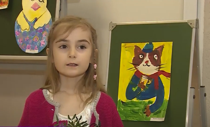 5-летняя могилевчанка открыла свою первую выставку в детском саду