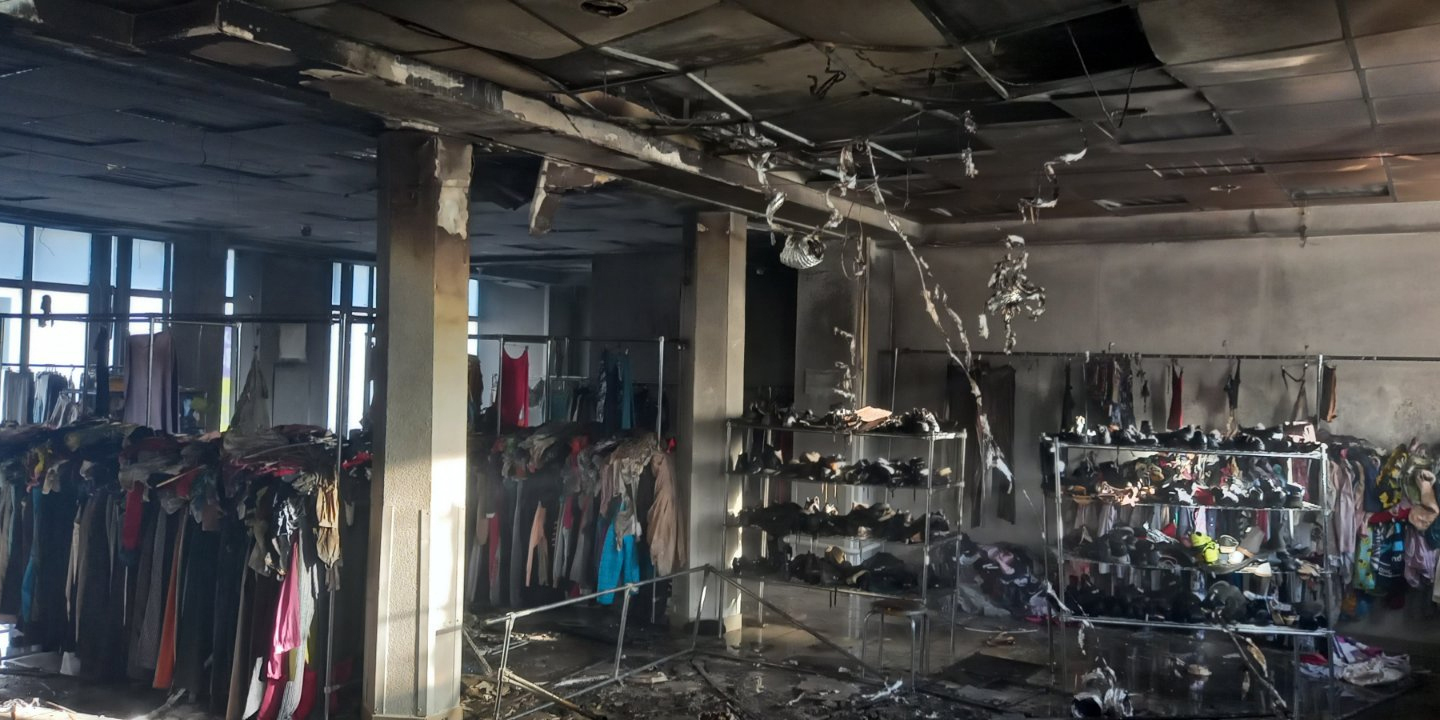 В Могилеве в магазине на улице Космонавтов произошел пожар