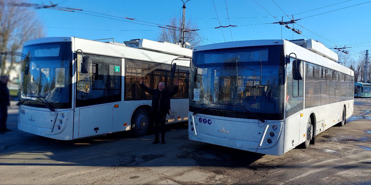 В Могилев приехали новые троллейбусы