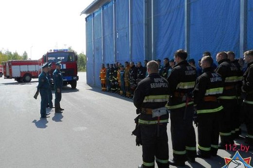 В Могилёве спасатели провели учения в строительном гипермаркете «Mile»  