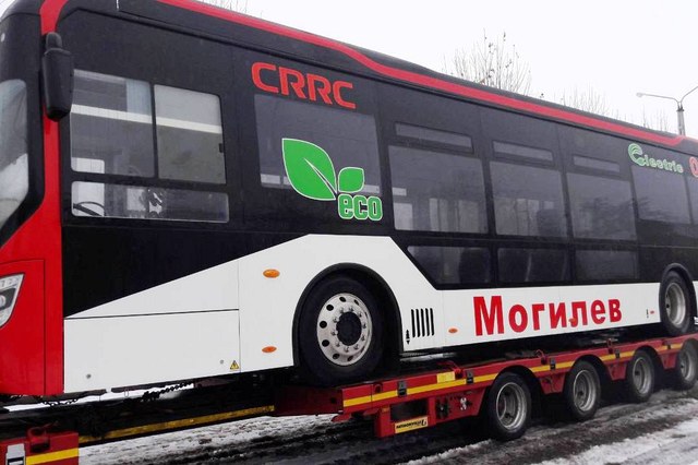 В Могилёв прибыли электробусы, подаренные к юбилею города провинцией Хунань 